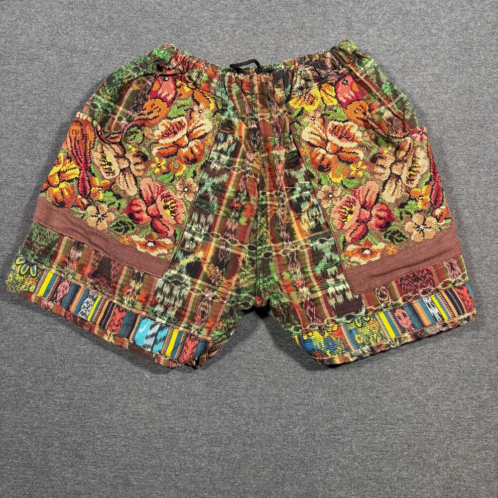Granola Girl handmade Tapestry Asymetric Pull On shorts Size M-L Us Mens